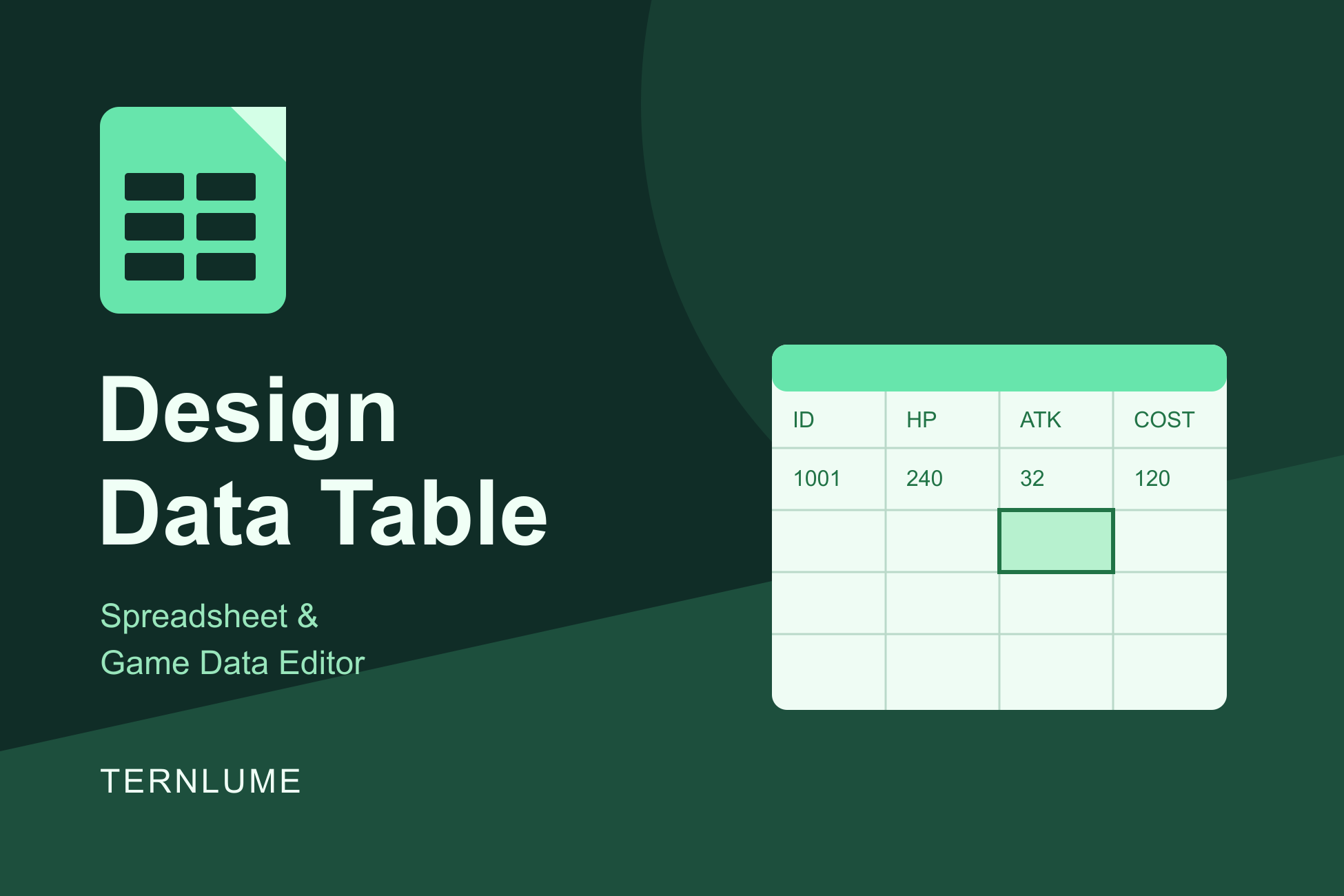 Design Data Table — Spreadsheet & Game Data Editor cover artwork
